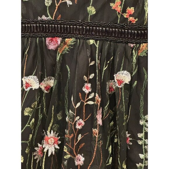 Mac Duggal Embroidered Black Floral Bustier Cocktail Dress Sz 0 NEW Knee Length - Picture 7 of 9